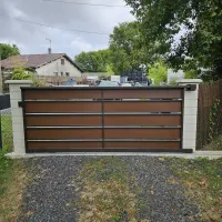 Fabrication et pose de portail coulissant en acier corten sur mesure à La Teste-de-Buch (5)webp