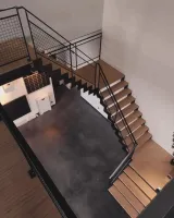 Quelle entreprise fabrique des escaliers sur mesure en acier et marches bois sur Mios (4)