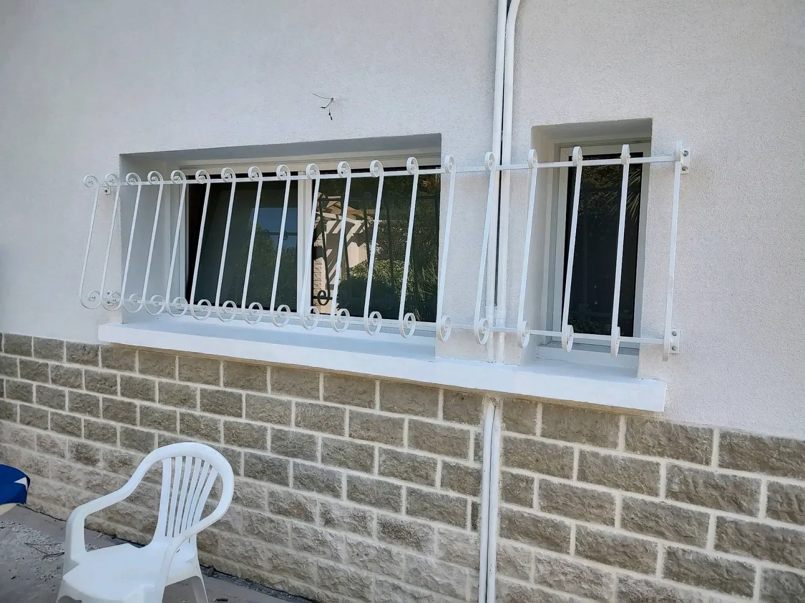 Rénovation d'une grille de défense en fer forgé à Parentis en Born